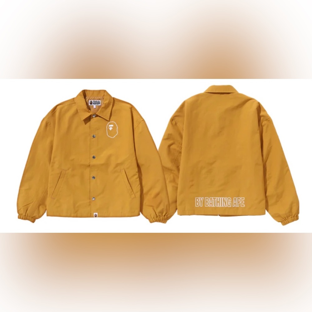New Women’s Bape A Bathing Ape Yellow Jacket Size Small